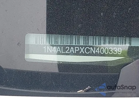 2012 Nissan Altima 2.5 S from USA, damaged, VIN 1N4AL2APXCN400339